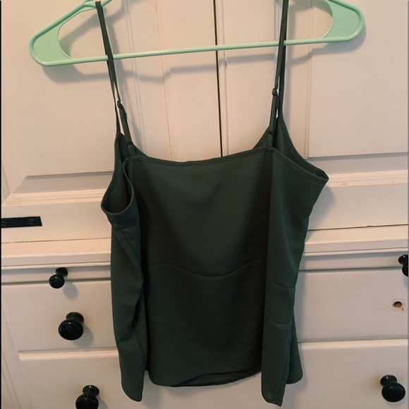 Green Satin Tank - Picture 3 of 3